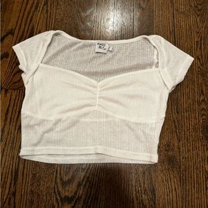 White Princess Polly Cropped T-Shirt